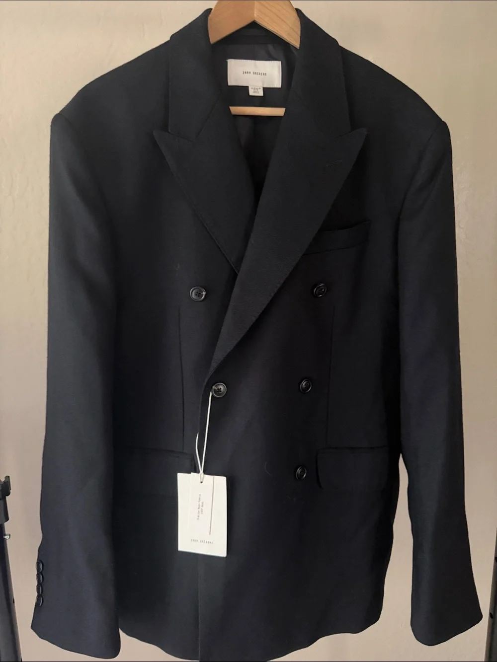 Zara Origins 💯Italian Wool Double Breasted Blazer Jacket